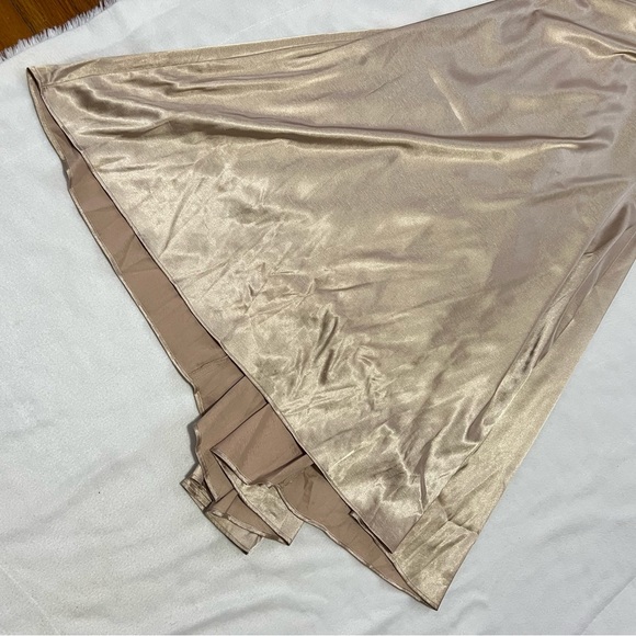 Jessica McClintock size 12 gold evening gown dress formal champagne - Picture 6 of 9